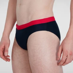 Men's Logo 7cm Brief Blue/Red