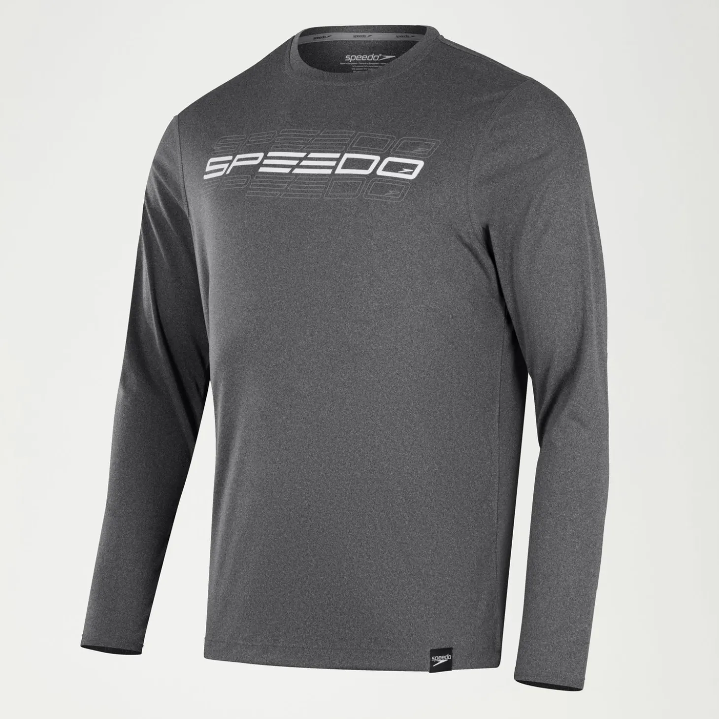 Men's Long Sleeve Graphic Swim Shirt Grey