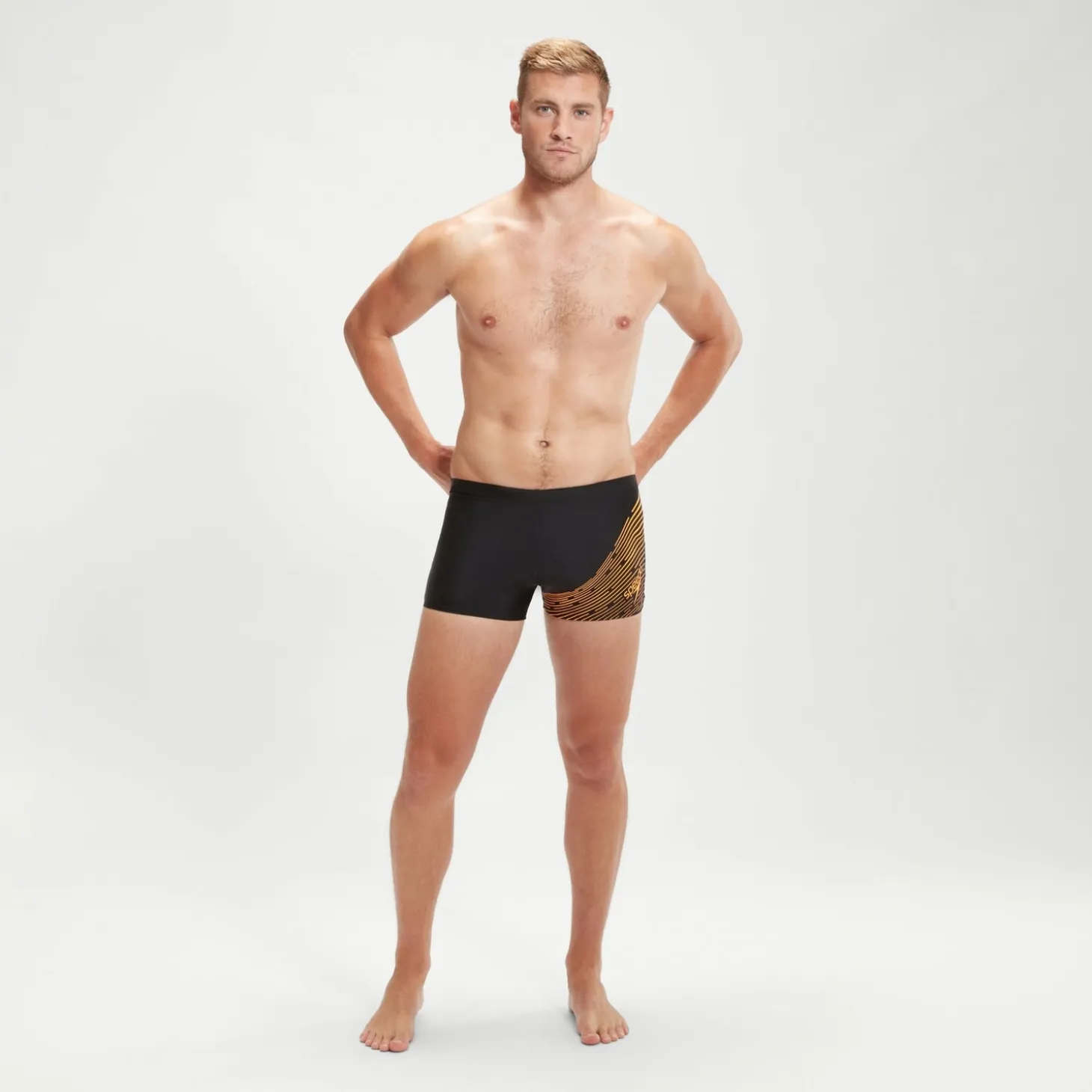 Men's Medley Logo Aquashort Black/Orange