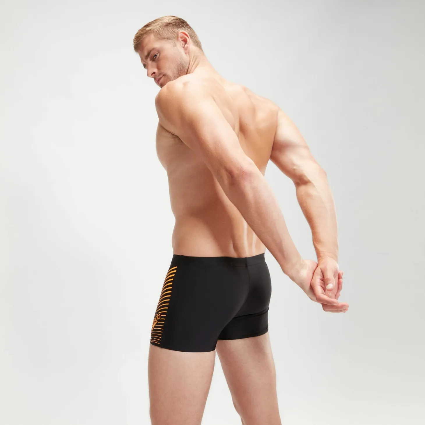 Men's Medley Logo Aquashort Black/Orange