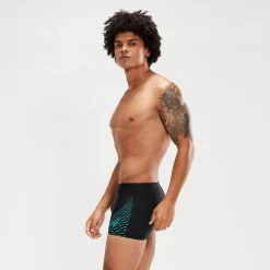 Men's Medley Logo Aquashorts Black/Aqua