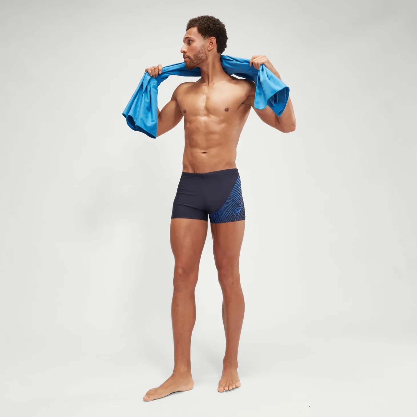 Men's Medley Logo Aquashort Navy/Blue