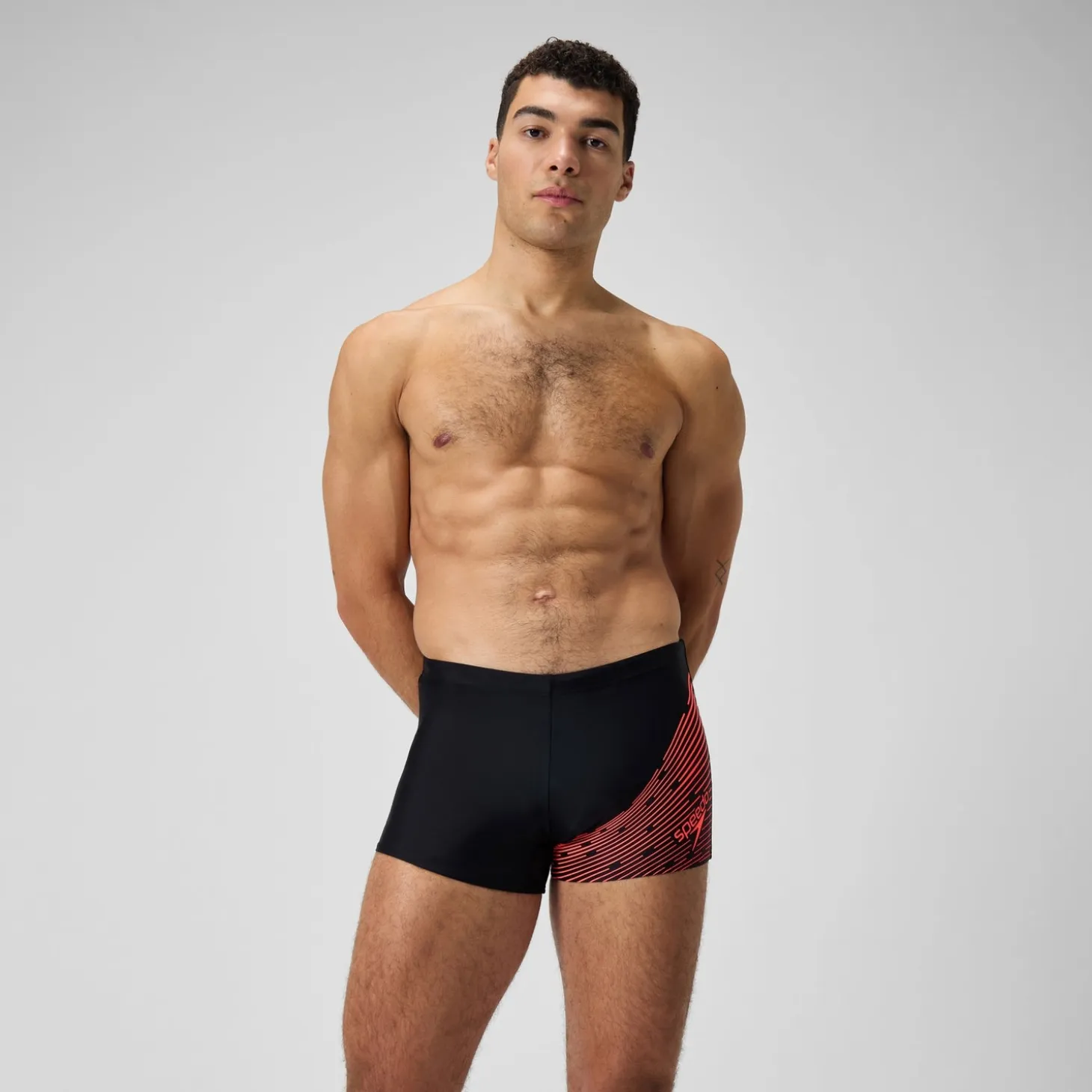 Men's Medley Logo Aquashort Black/Red
