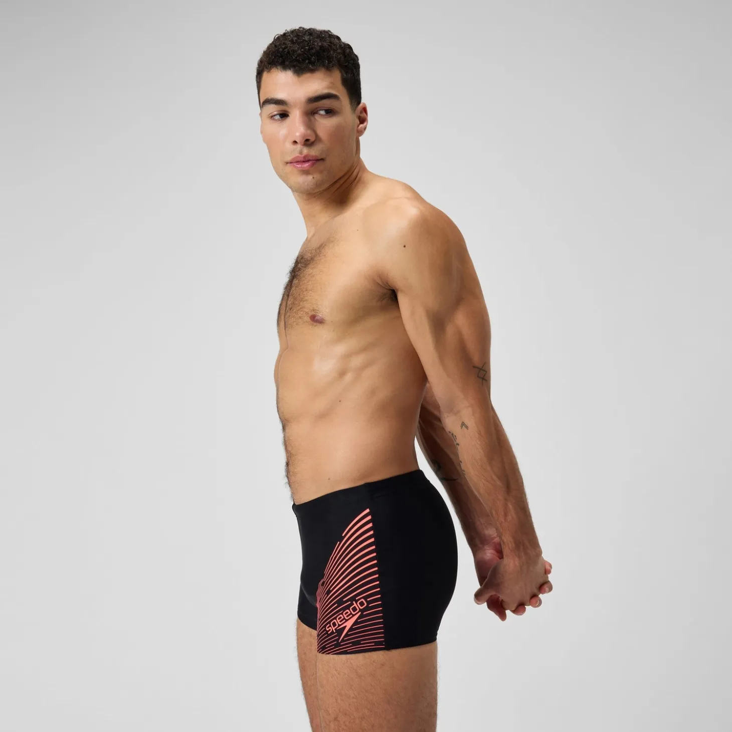 Men's Medley Logo Aquashort Black/Red