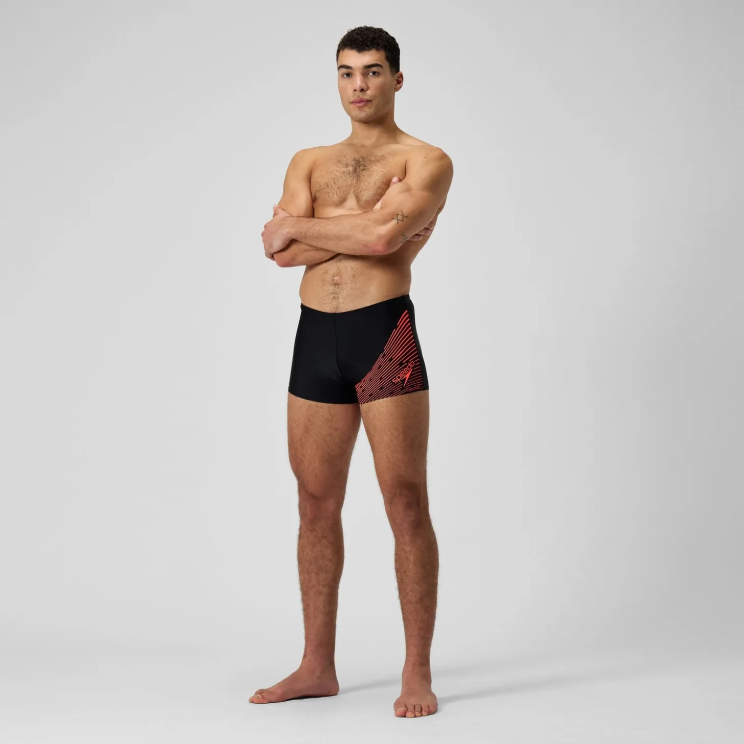 Men's Medley Logo Aquashort Black/Red