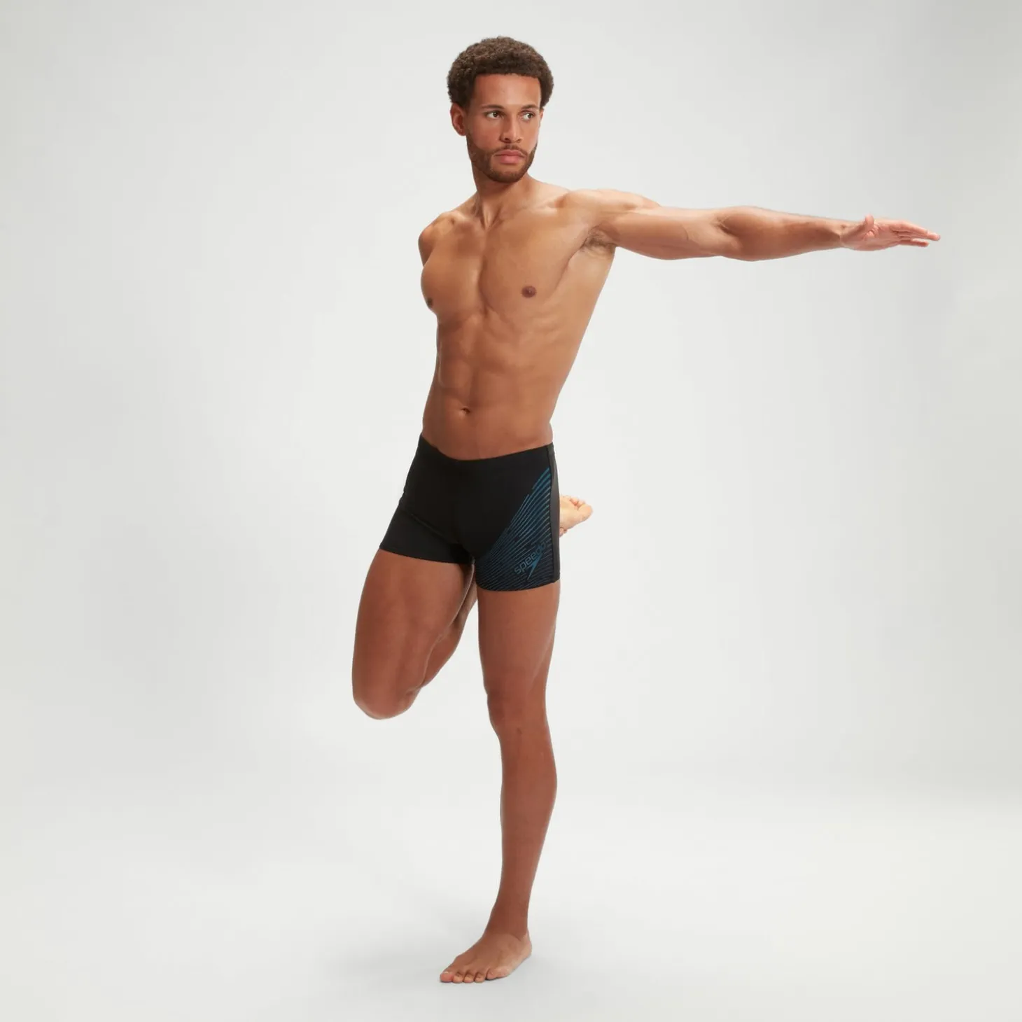 Men's Medley Logo Aquashort Black/Teal