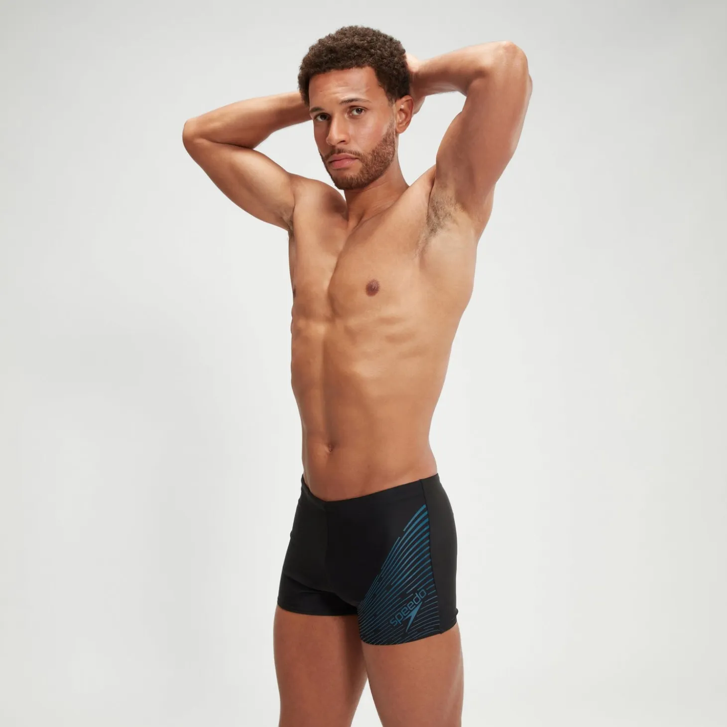 Men's Medley Logo Aquashort Black/Teal
