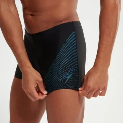 Men's Medley Logo Aquashort Black/Teal