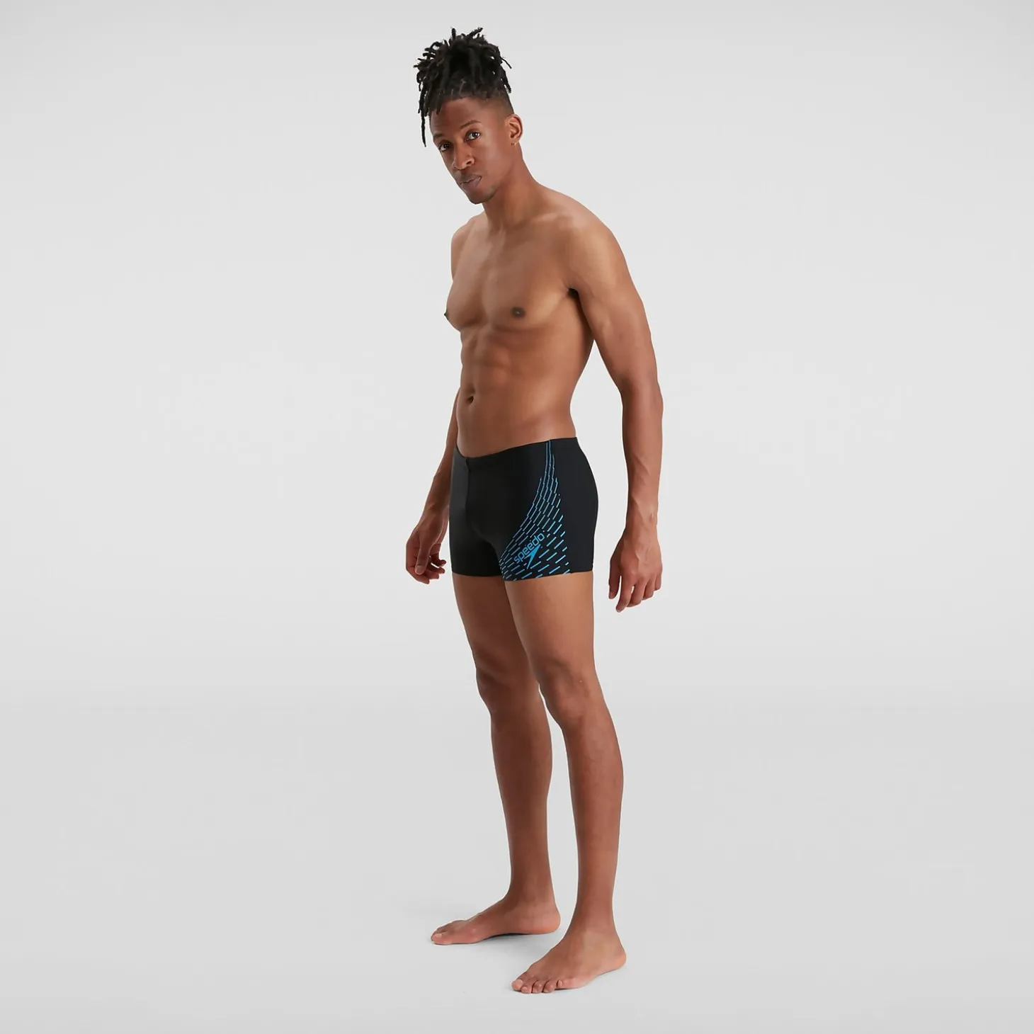 Men's Medley Logo Aquashort Black/Blue