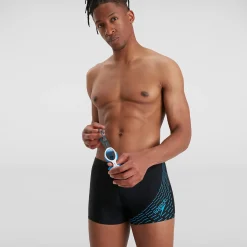 Men's Medley Logo Aquashort Black/Blue