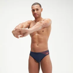 Men's Medley Logo 7cm Brief Navy/Orange