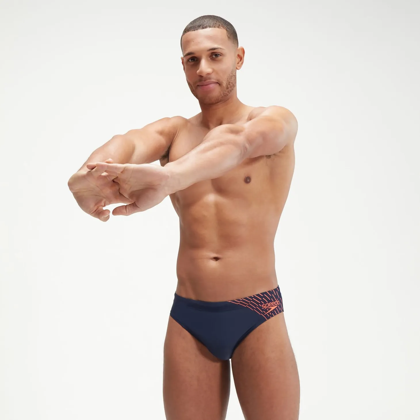 Men's Medley Logo 7cm Brief Navy/Orange