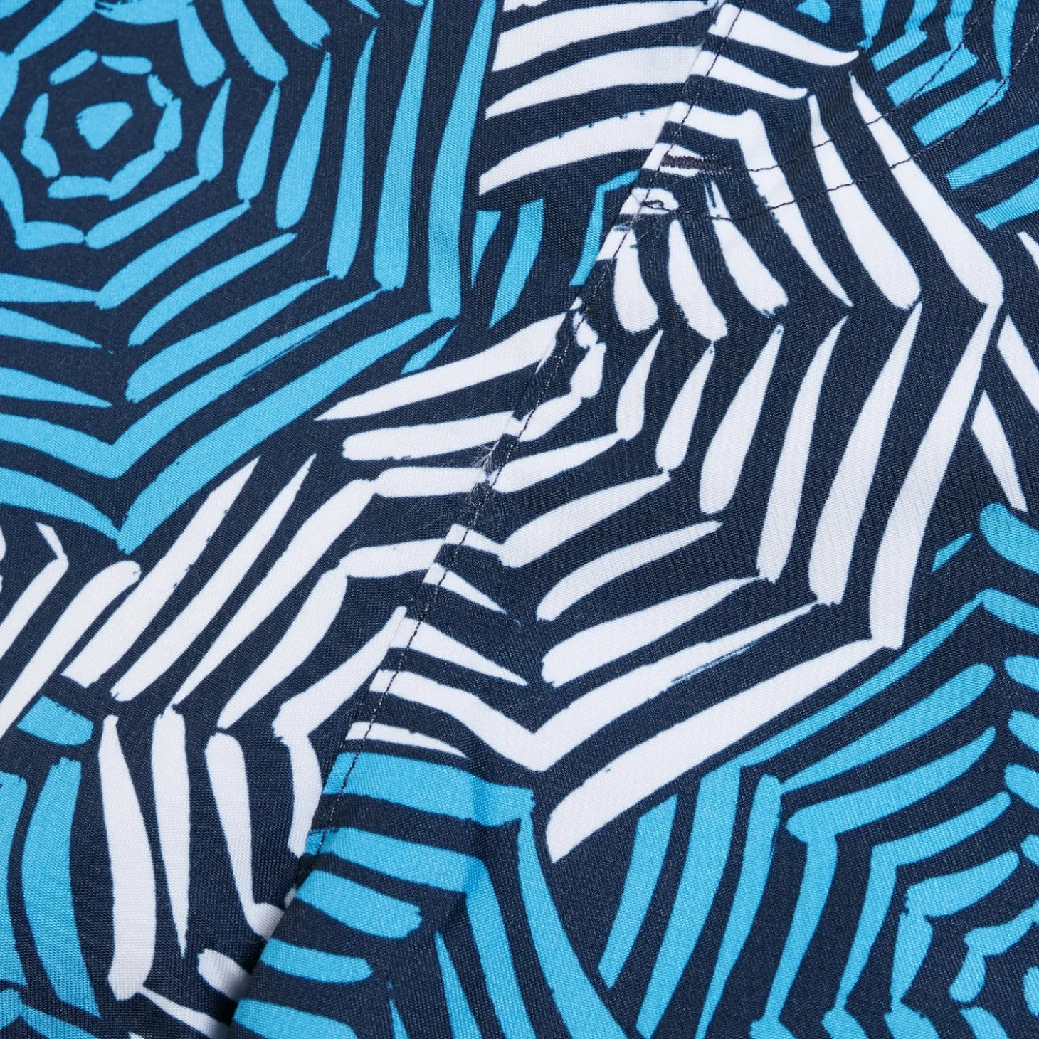 Men's Printed Leisure 16" Swim Shorts Blue/White