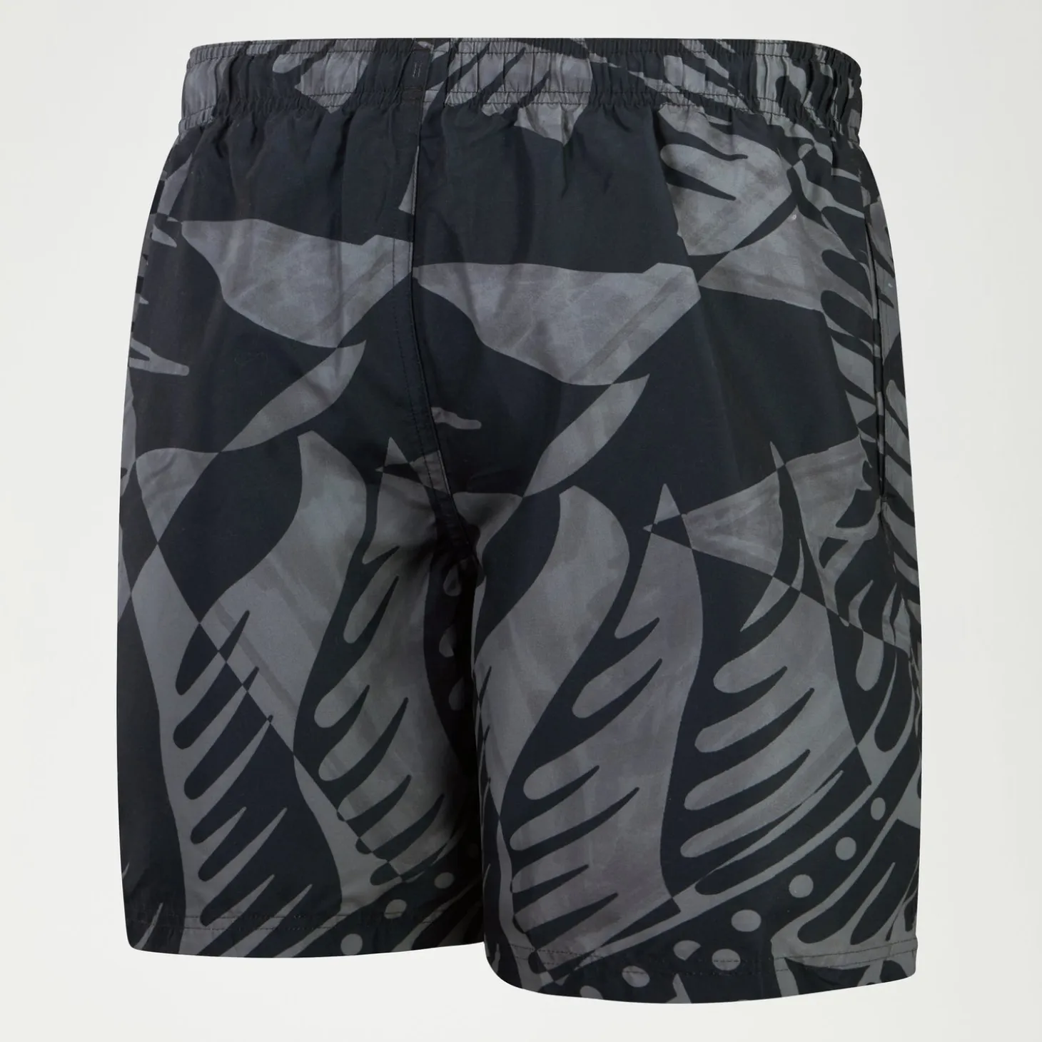 Men's Printed Leisure 18" Swim Shorts Black/Grey