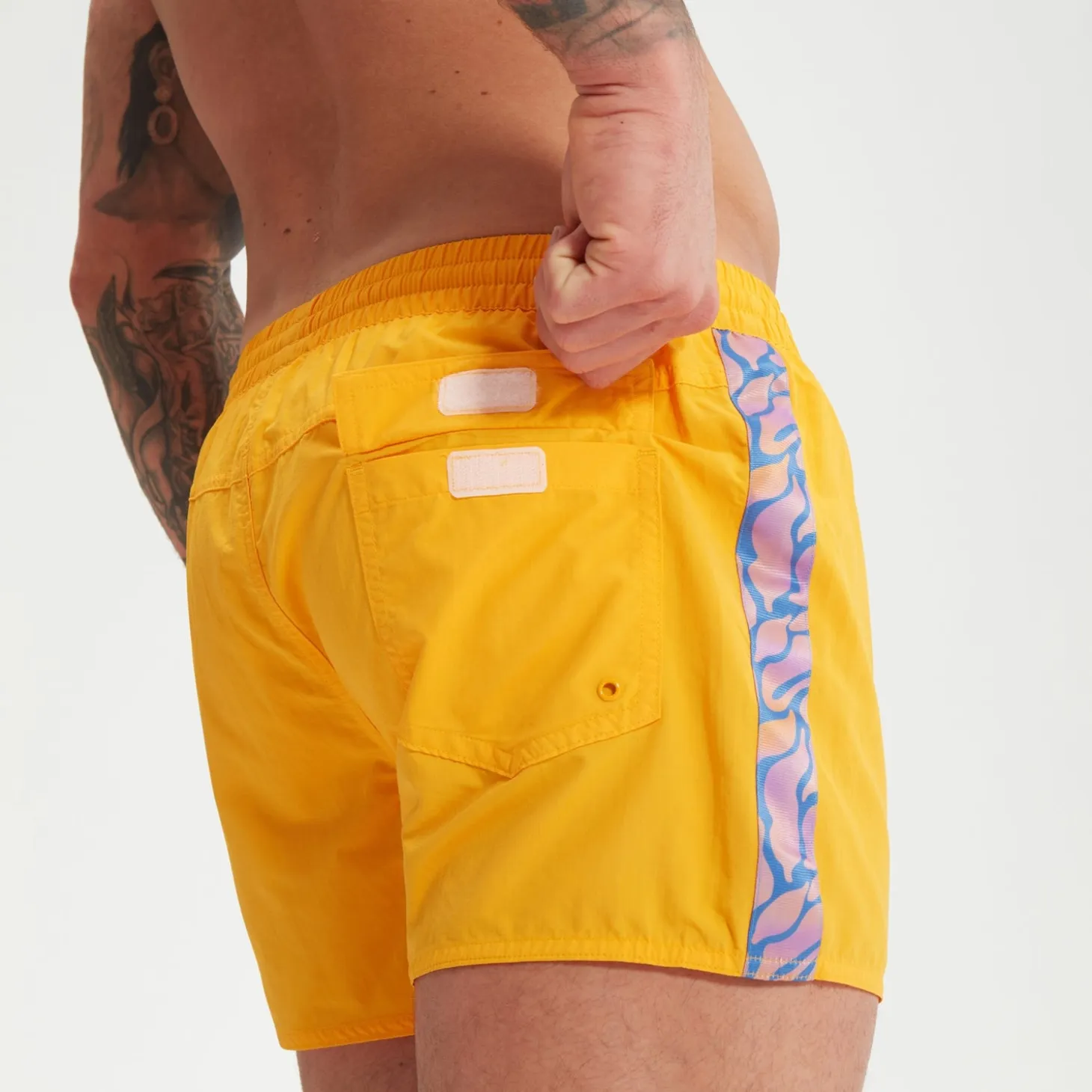 Men's Retro 13" Swim Shorts Yellow