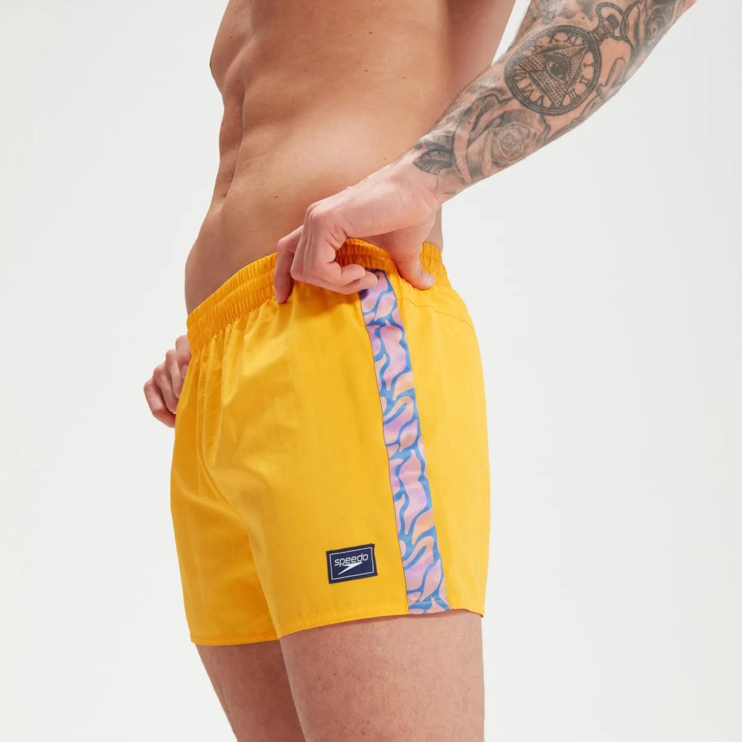 Men's Retro 13" Swim Shorts Yellow
