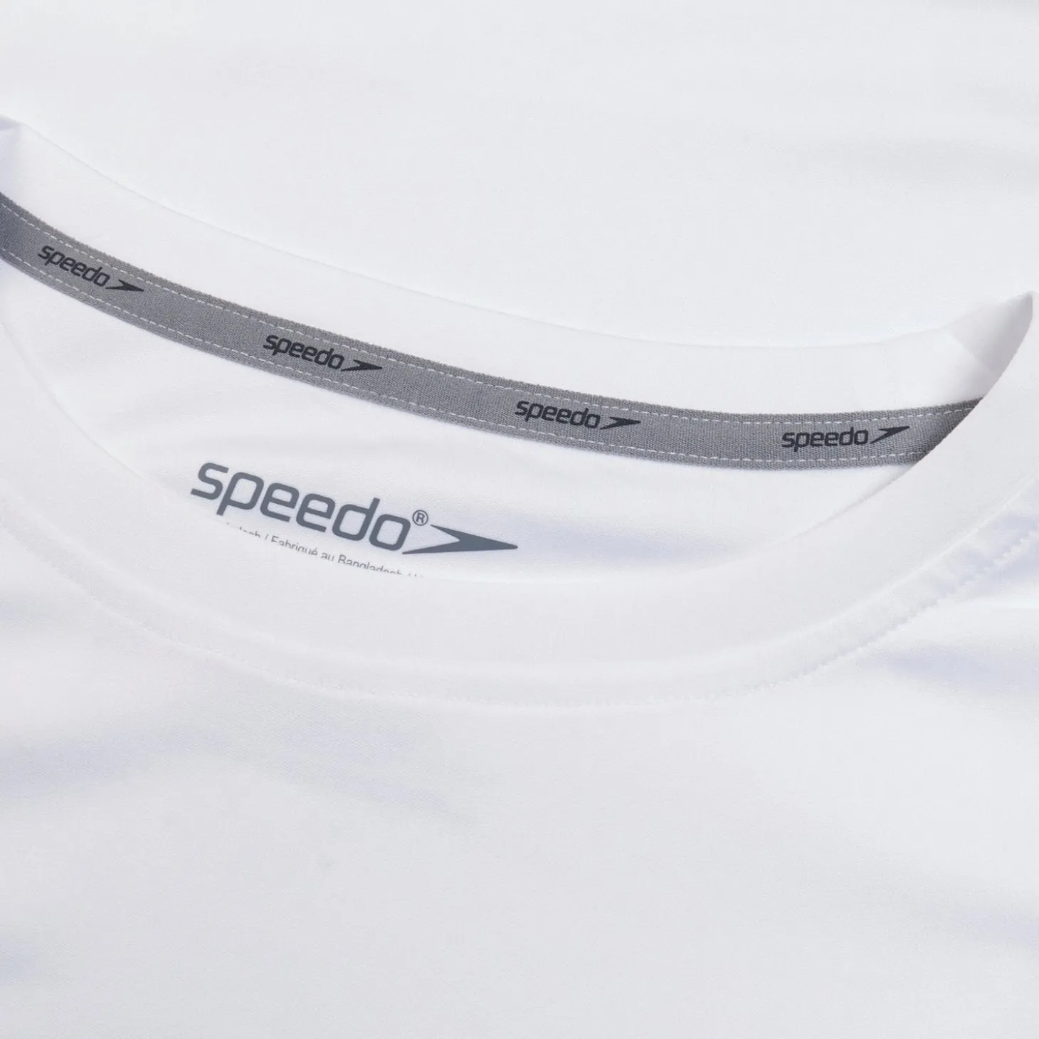 Men's Short Sleeve Graphic Swim Shirt White/Blue