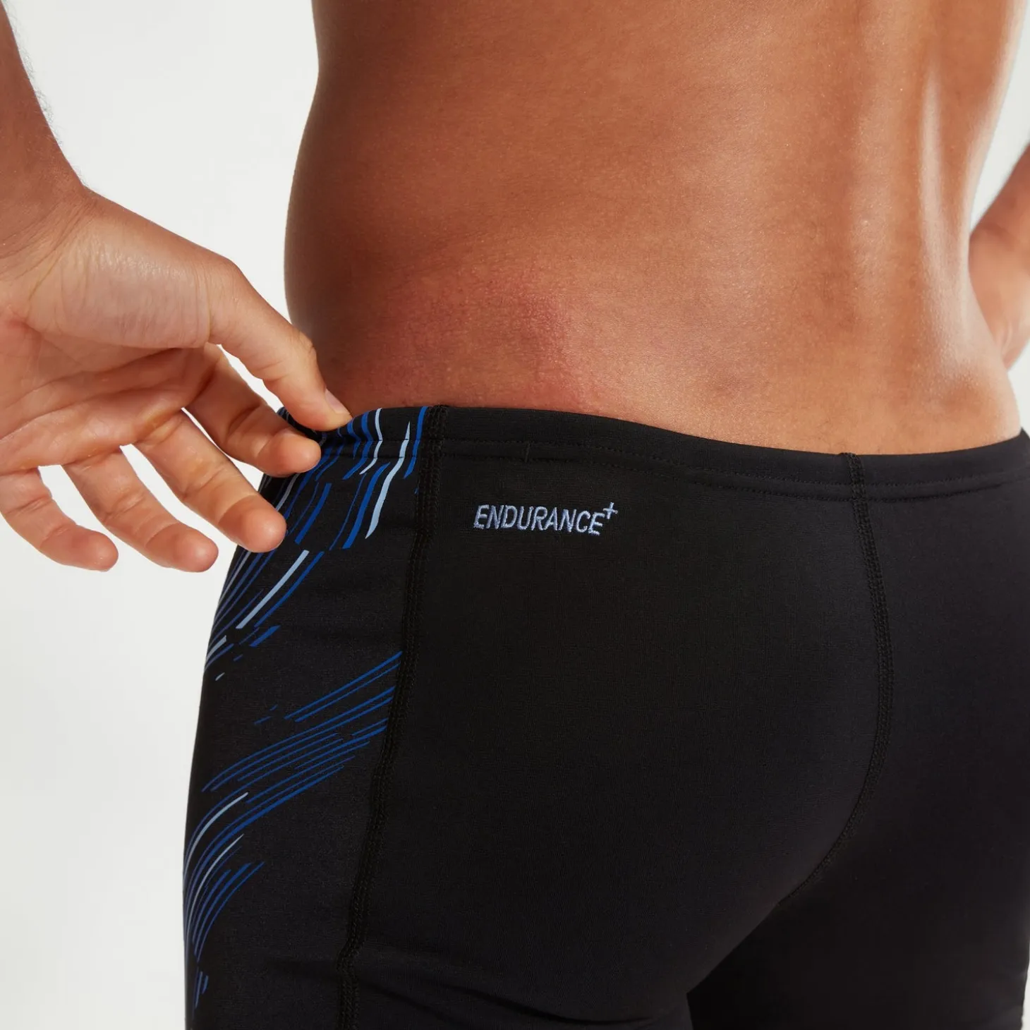 Men's Tech Panel Aquashort Black/Blue