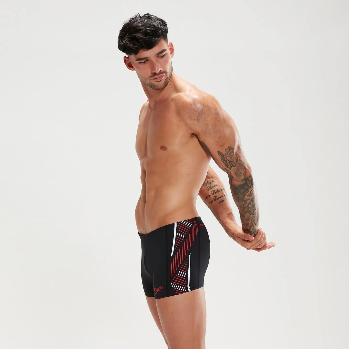 Men's Tech Panel Aquashorts Black/Red