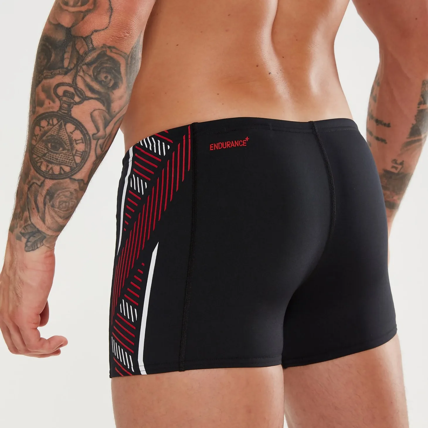 Men's Tech Panel Aquashorts Black/Red
