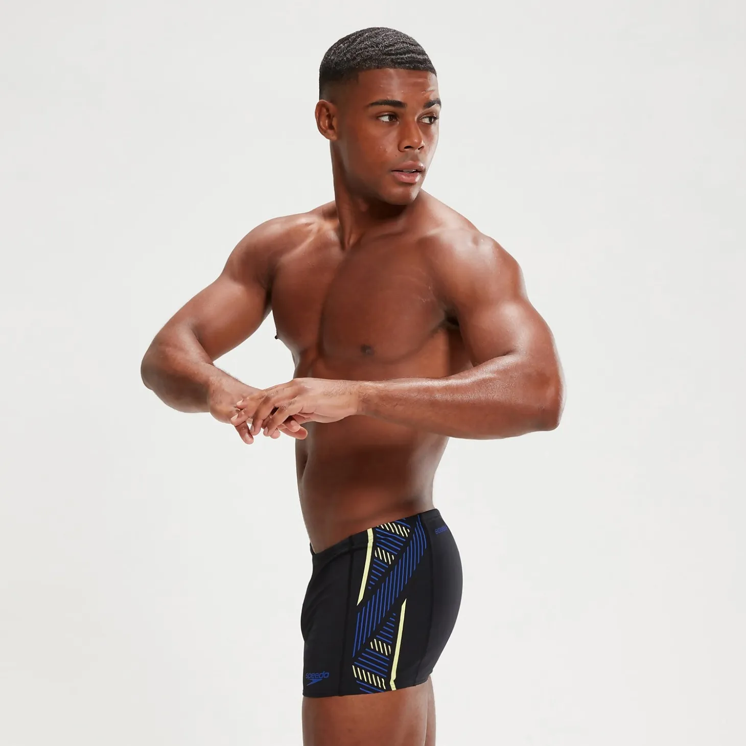 Men's Tech Panel Aquashorts Black/Blue