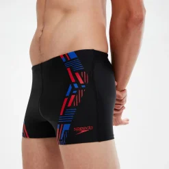 Men's Tech Print Aquashorts Black/Blue
