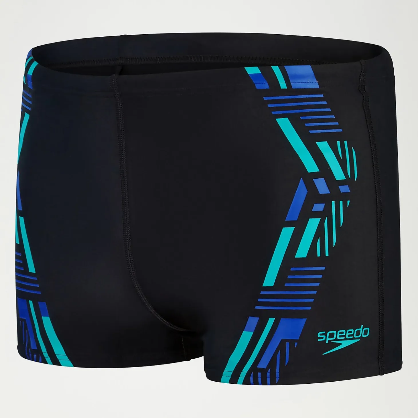 Men's Tech Print Aquashorts Black/Blue