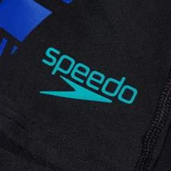 Men's Tech Print Aquashorts Black/Blue