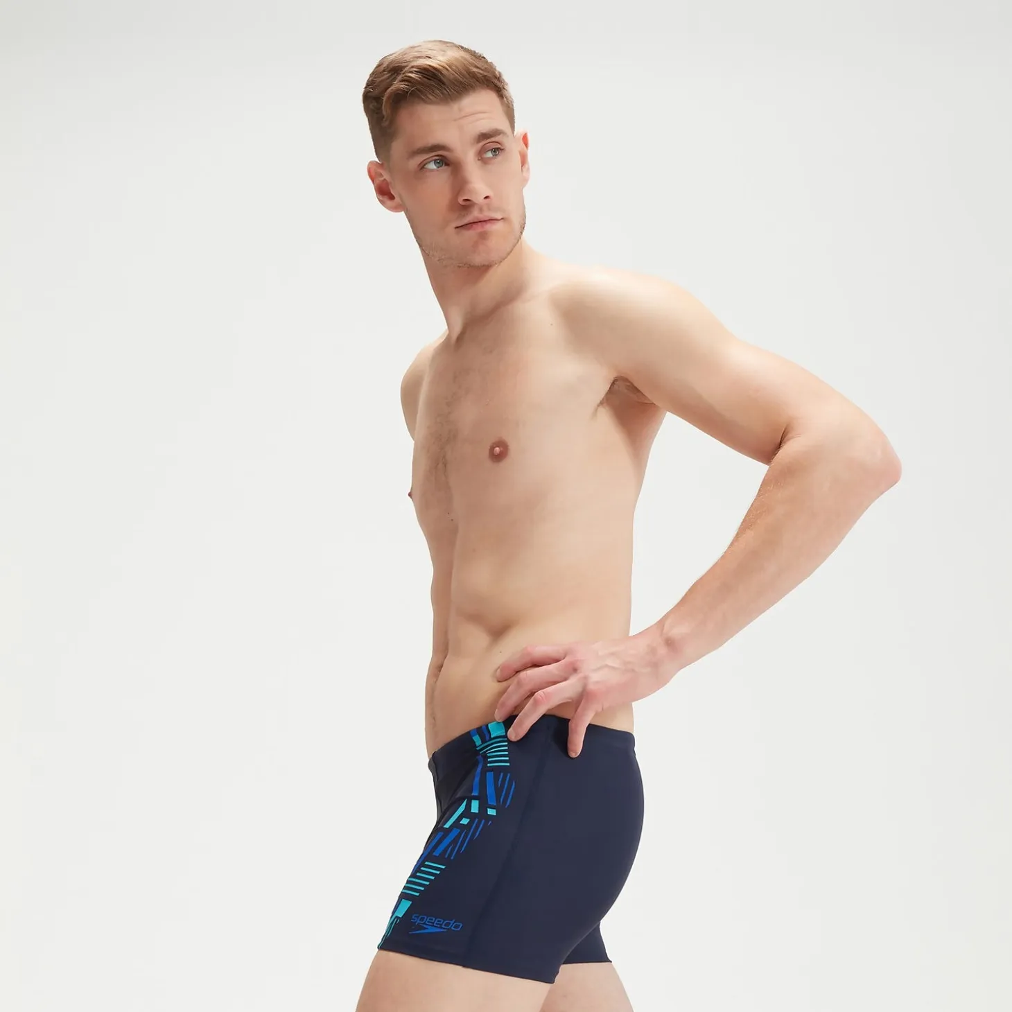 Men's Tech Print Aquashorts Navy/Blue
