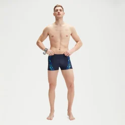 Men's Tech Print Aquashorts Navy/Blue