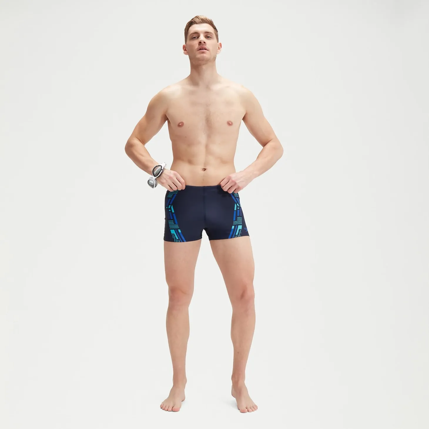 Men's Tech Print Aquashorts Navy/Blue