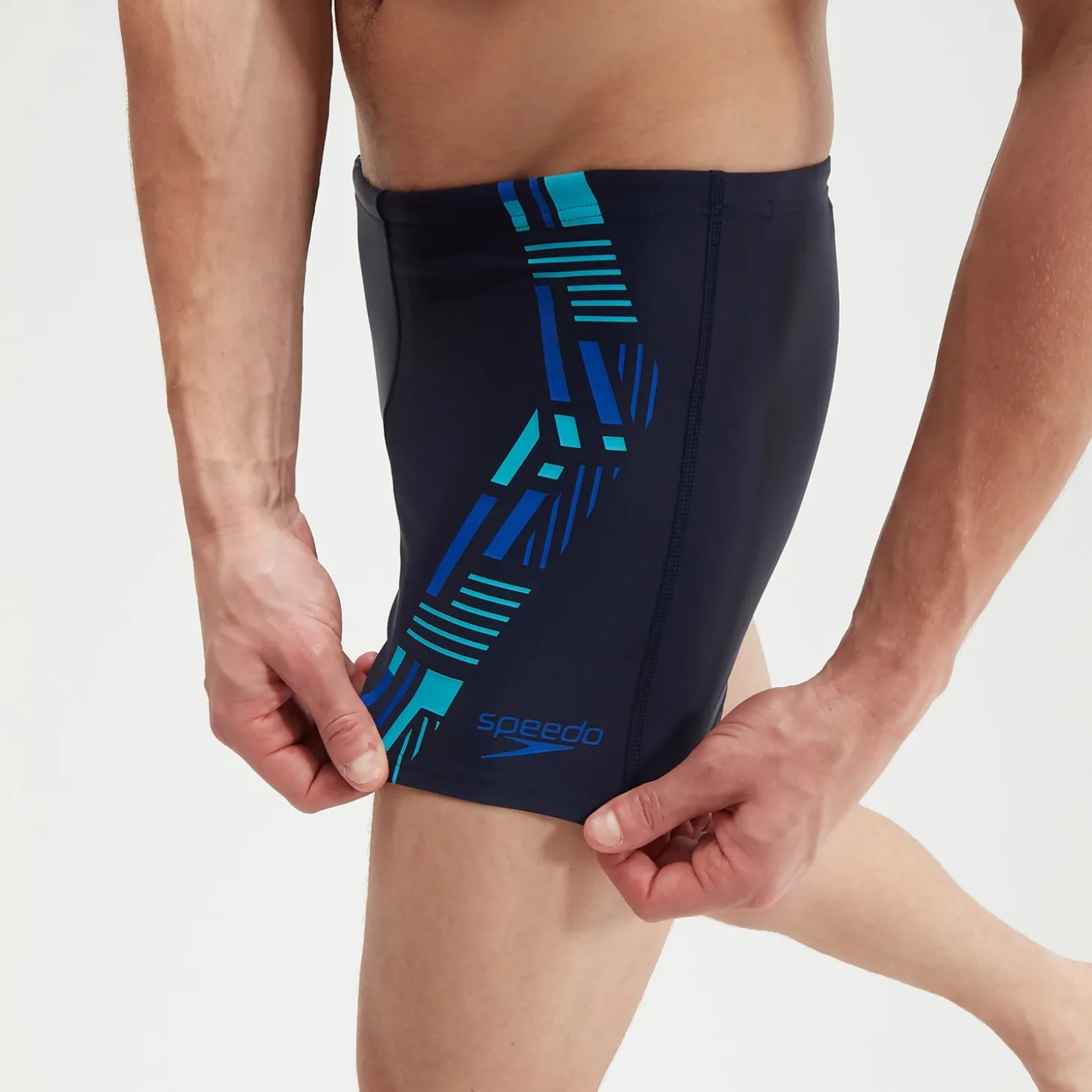Men's Tech Print Aquashorts Navy/Blue