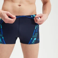 Men's Tech Print Aquashorts Navy/Blue