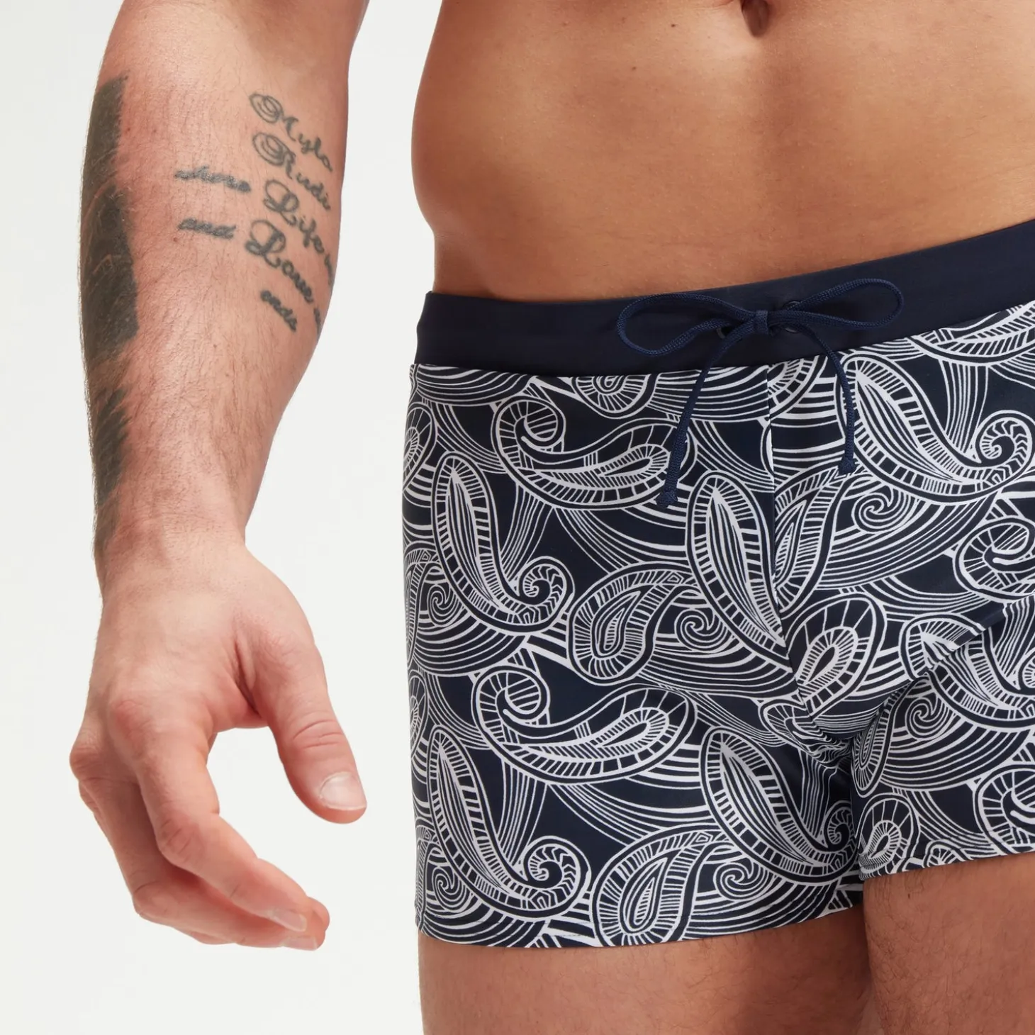 Men's Valmilton Allover Aquashort Navy/White