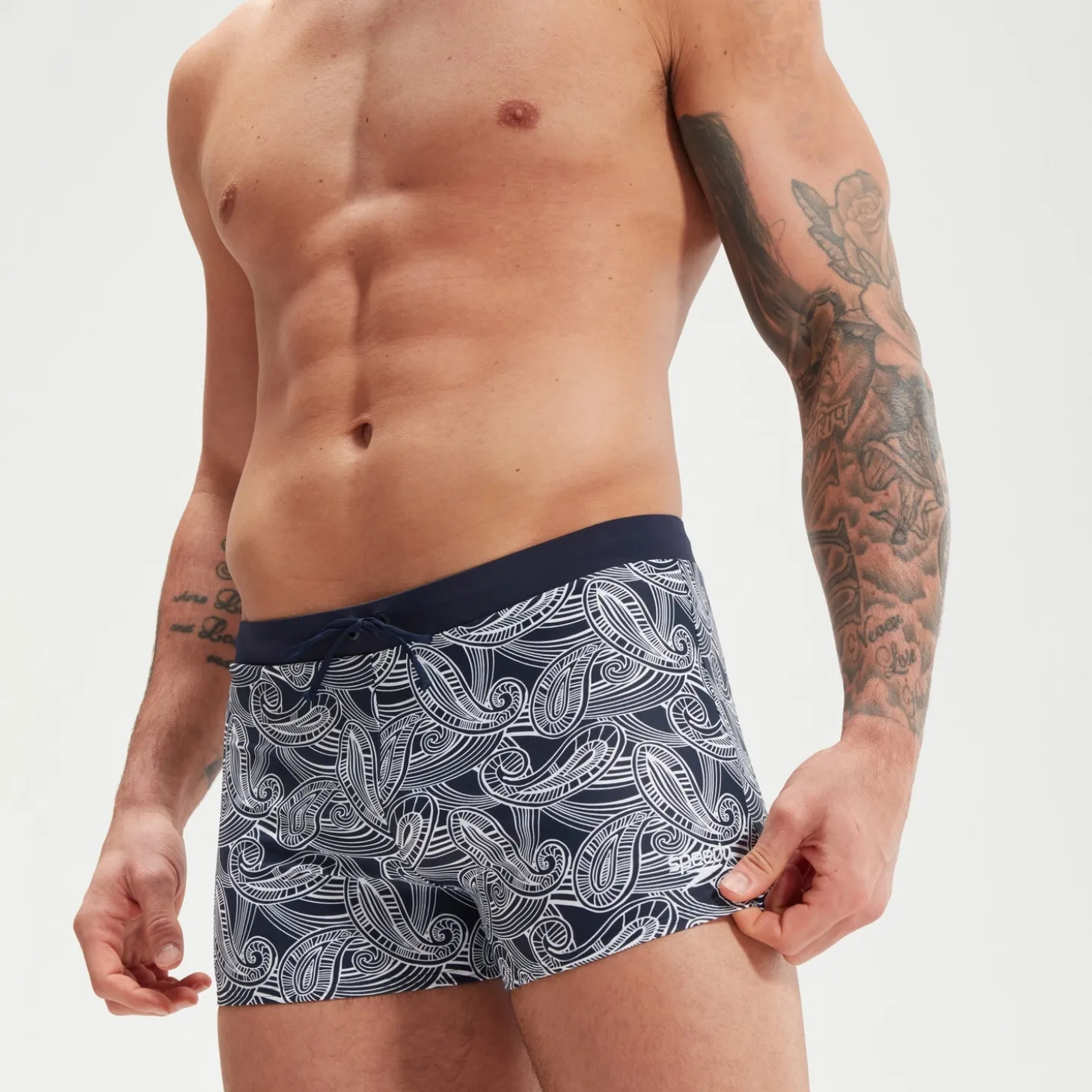 Men's Valmilton Allover Aquashort Navy/White