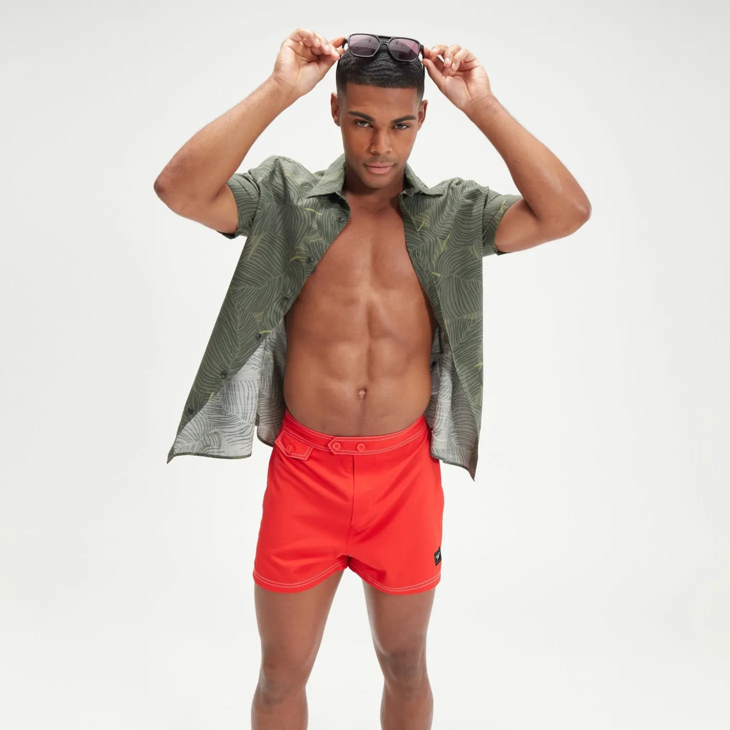 Men's Vintage 14" Swim Shorts Red