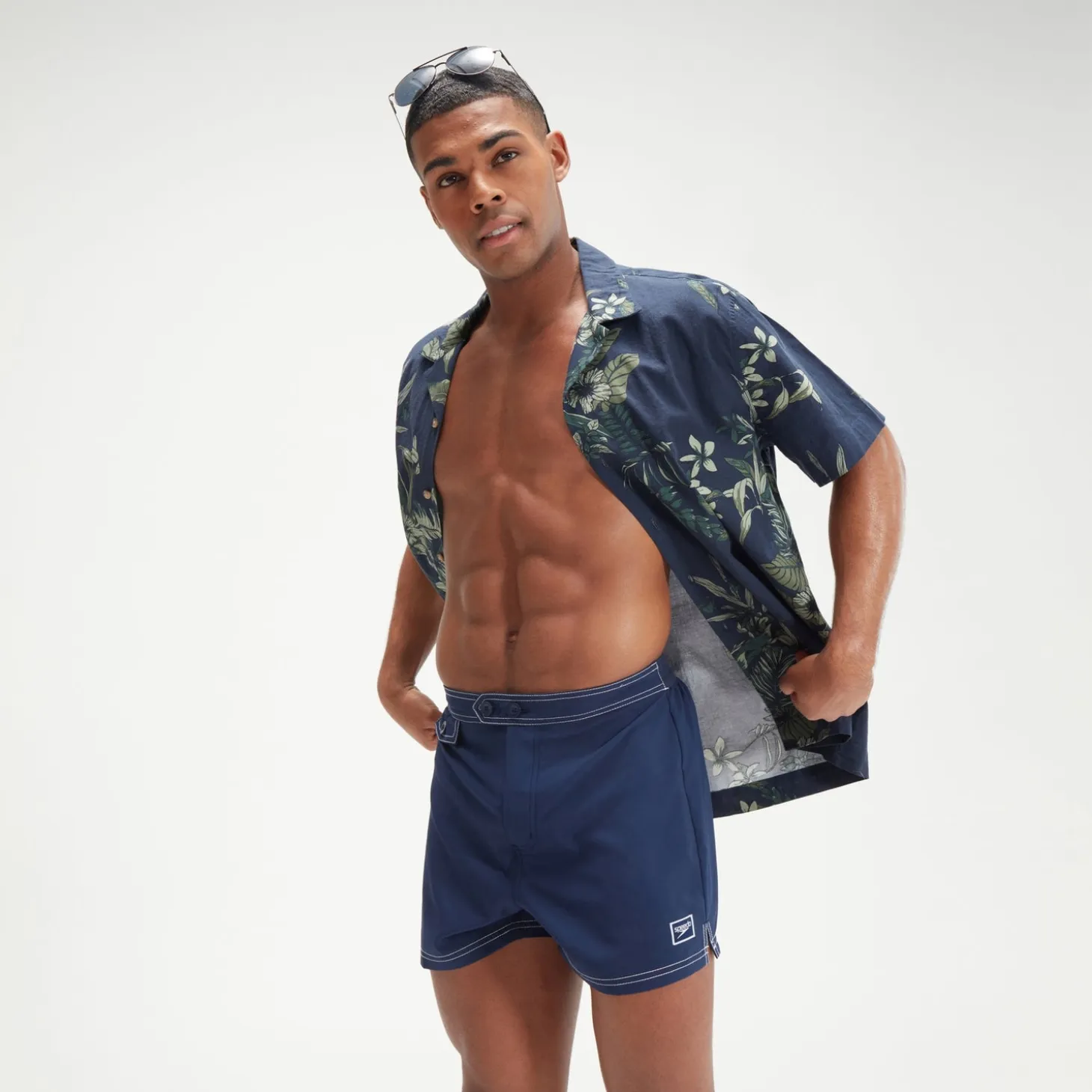 Men's Vintage 14" Swim Shorts Dark Blue