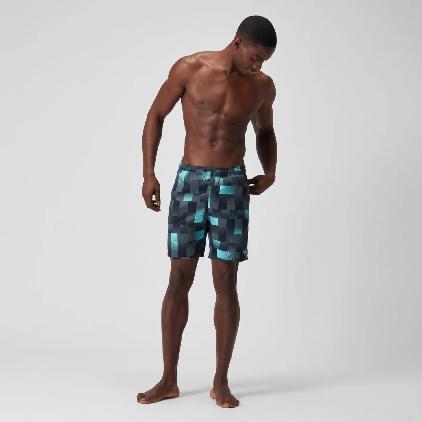 Men's Xpress Lite Allover 18" Swim Shorts Grey/Black