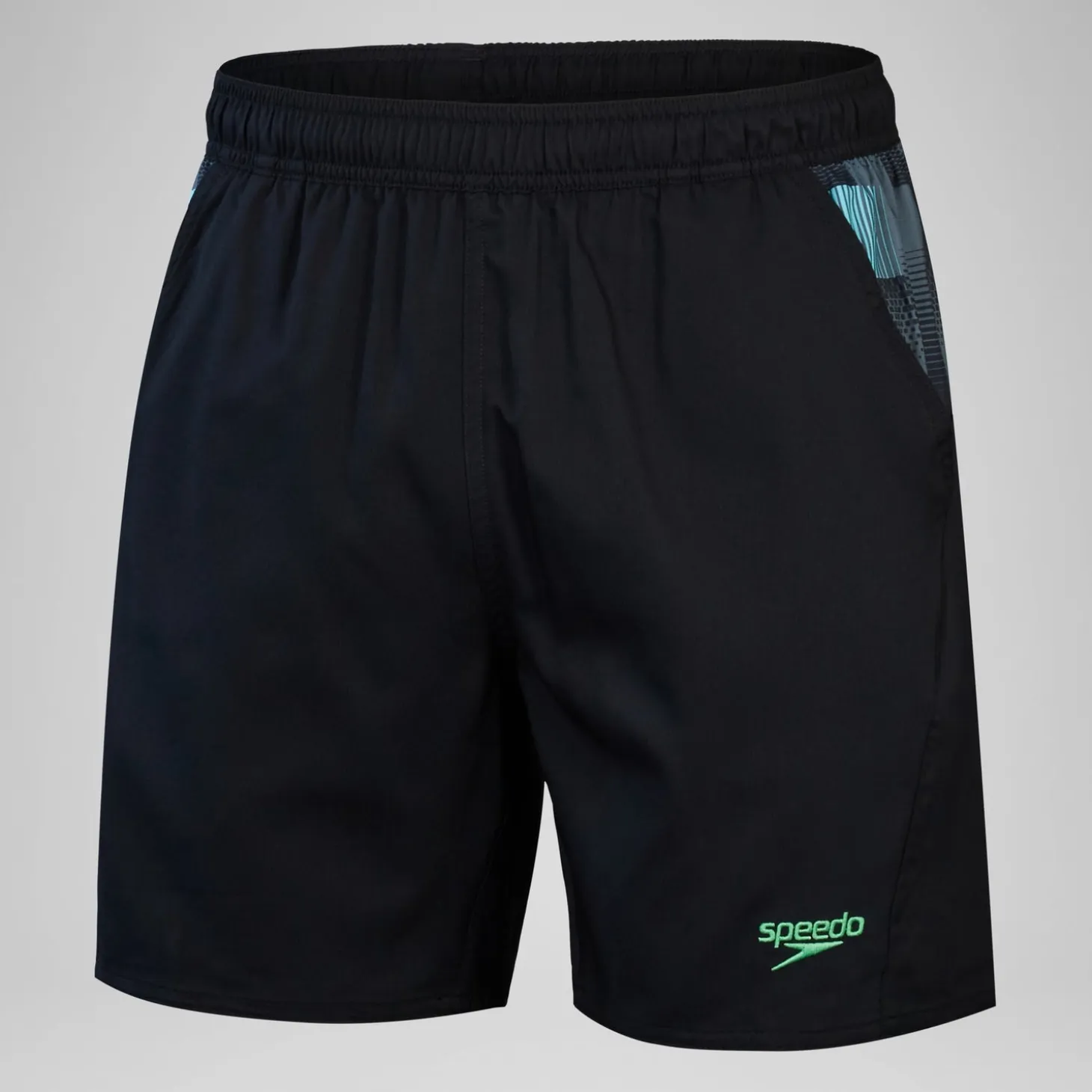 Men's Xpress Lite Panel 16" Swim Shorts Black/Grey