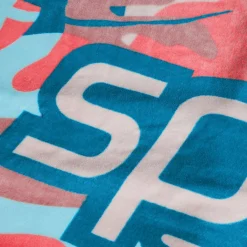 Printed Beach Towel Pink/Coral