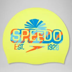 Printed Silicone Cap Yellow/Blue