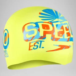 Printed Silicone Cap Yellow/Blue