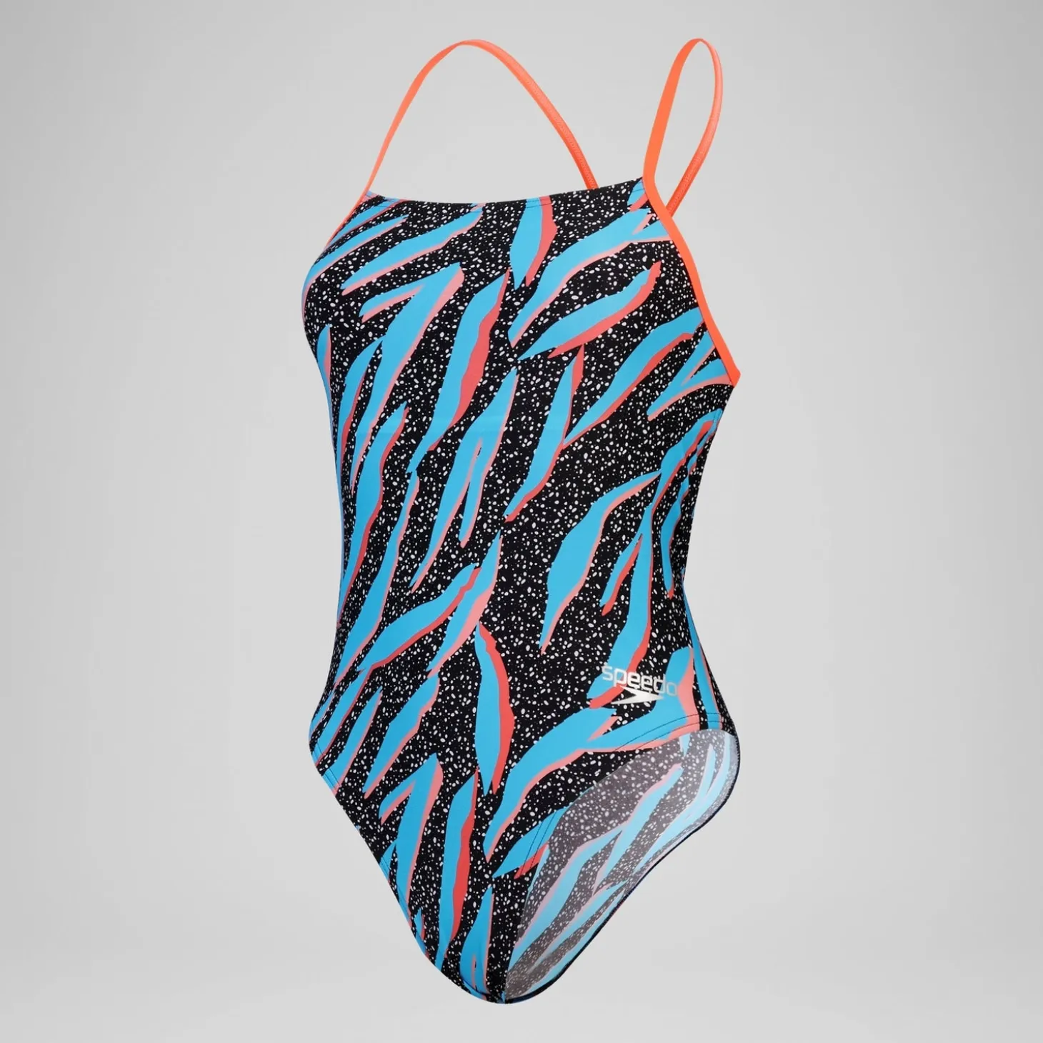 Women's Club Training Allover Lattice Tie Back Swimsuit Blue/Blue