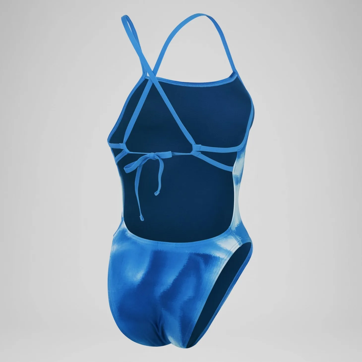 Women's Club Training Allover Digital Tie Back Swimsuit Blue