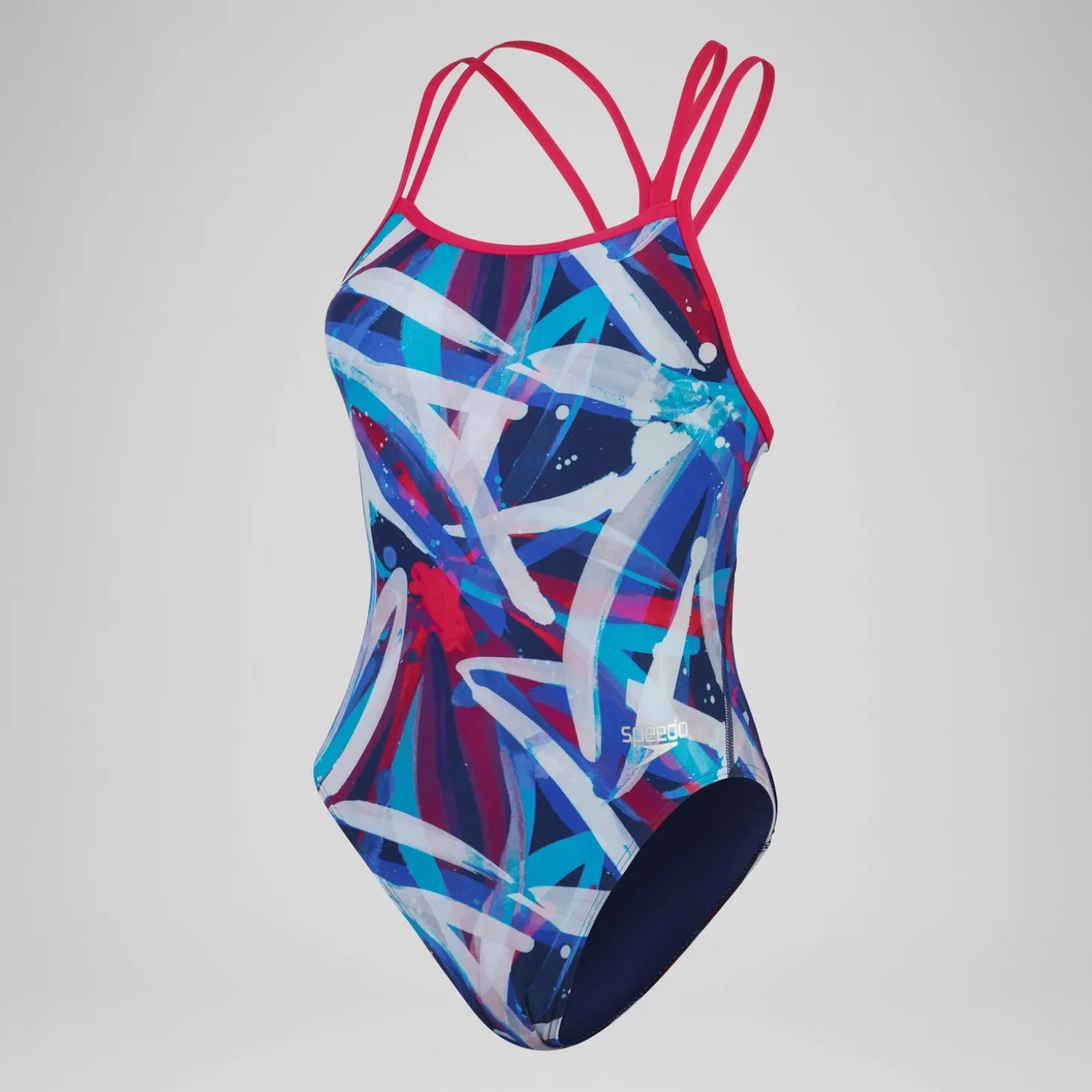 Women's Club Training Allover Digital Starback Swimsuit Purple/Blue