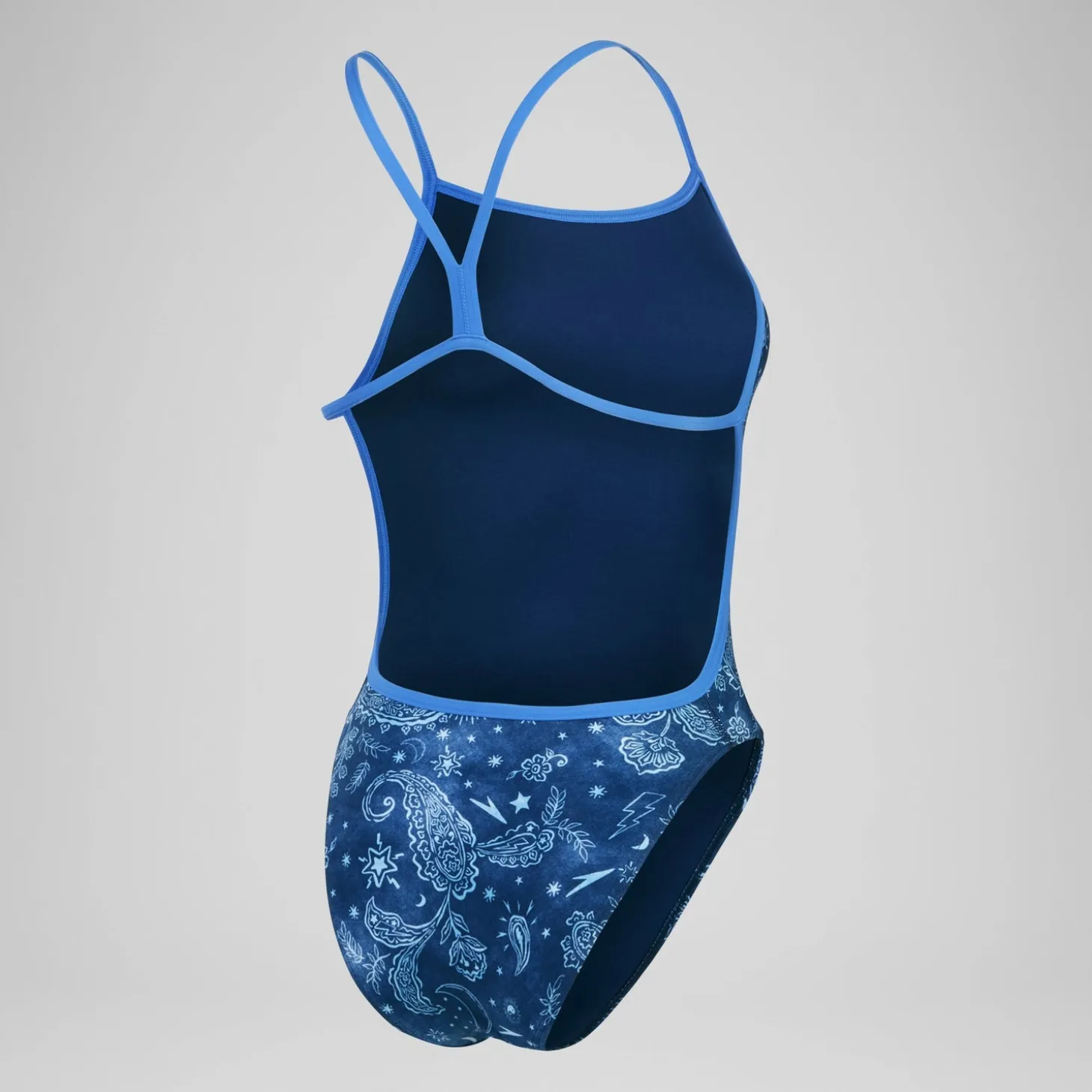 Women's Club Training Allover Digital Vback Swimsuit Blue