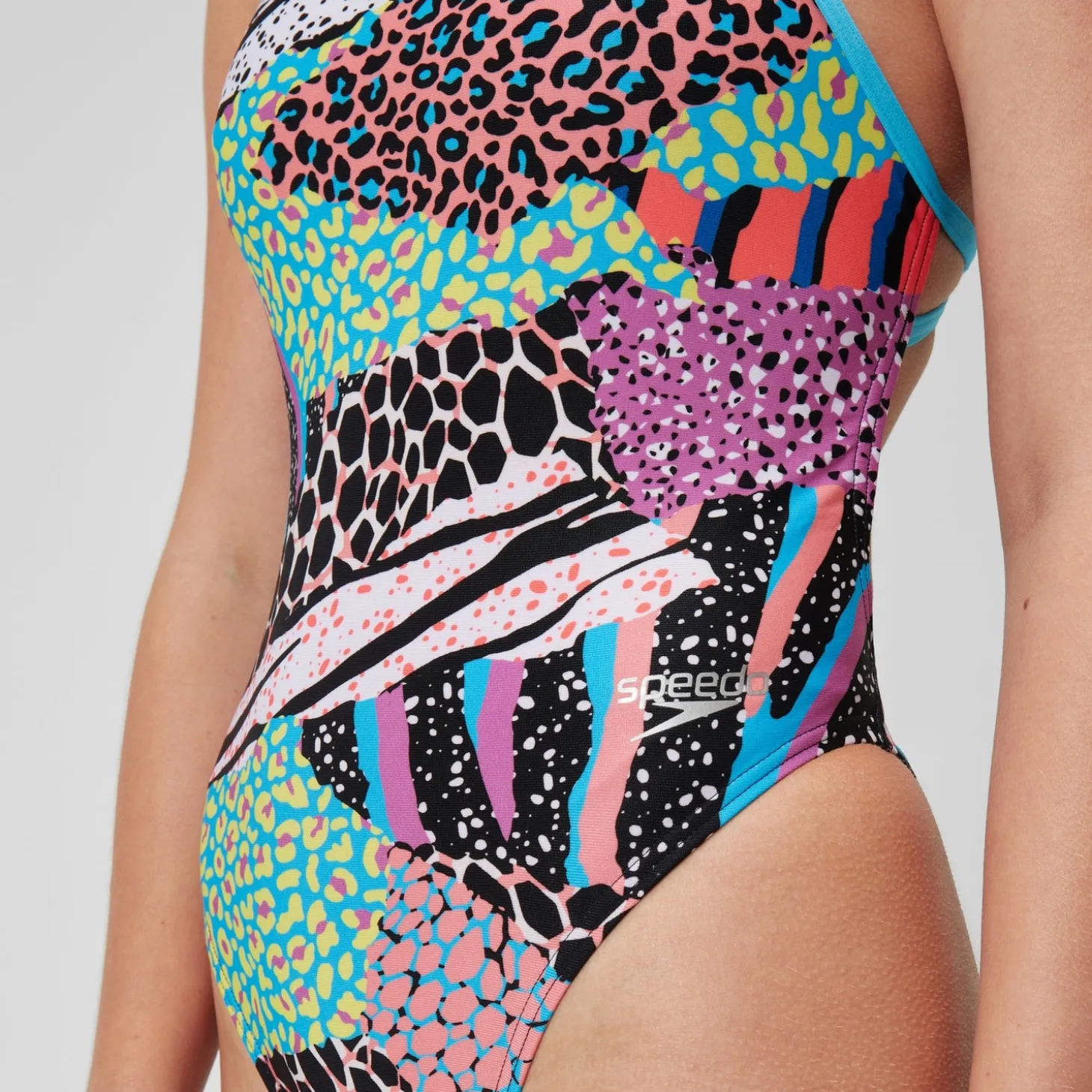 Women's Club Training Allover Digital Tie Back Swimsuit Black/Green