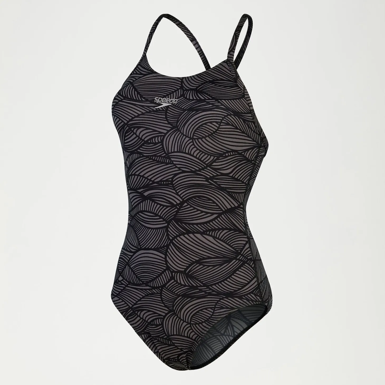 Women's Club Training Fixed Crossback Swimsuit Black/Grey