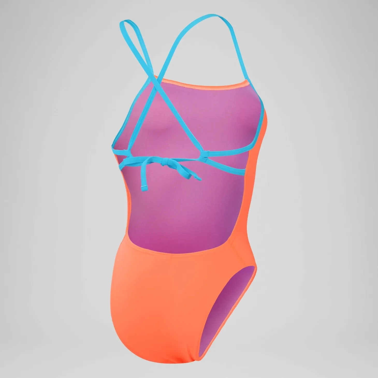 Women's Club Training Solid Tie Back Swimsuit Red