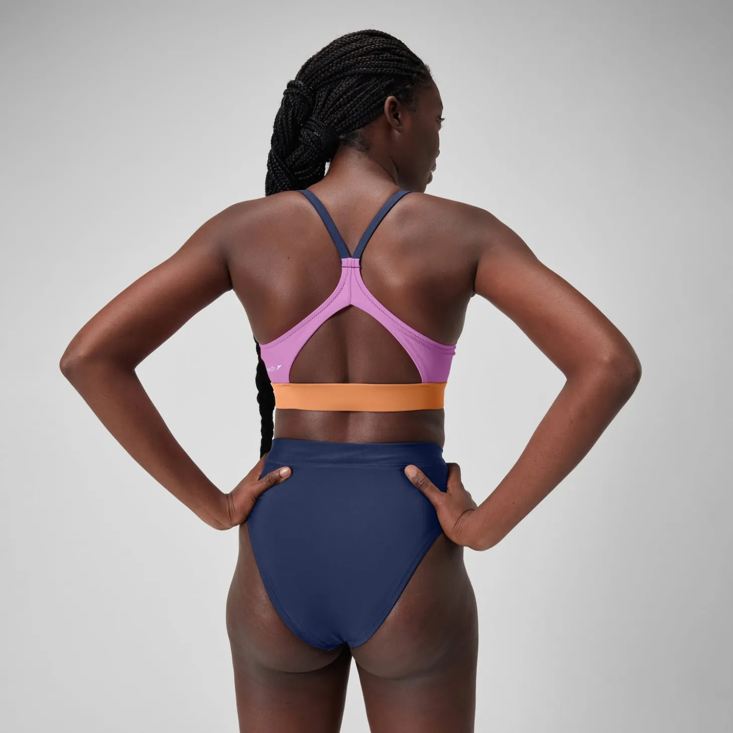Women's Colourblock Bikini Top Blue